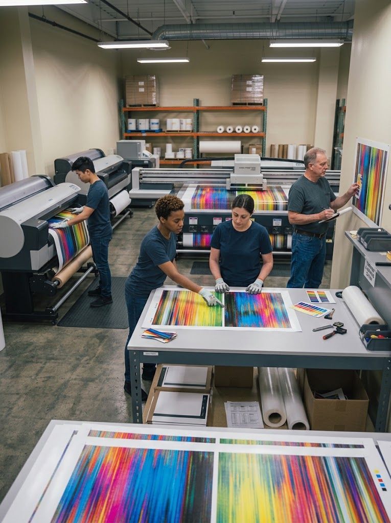 The Wetink Printing Press team at work
